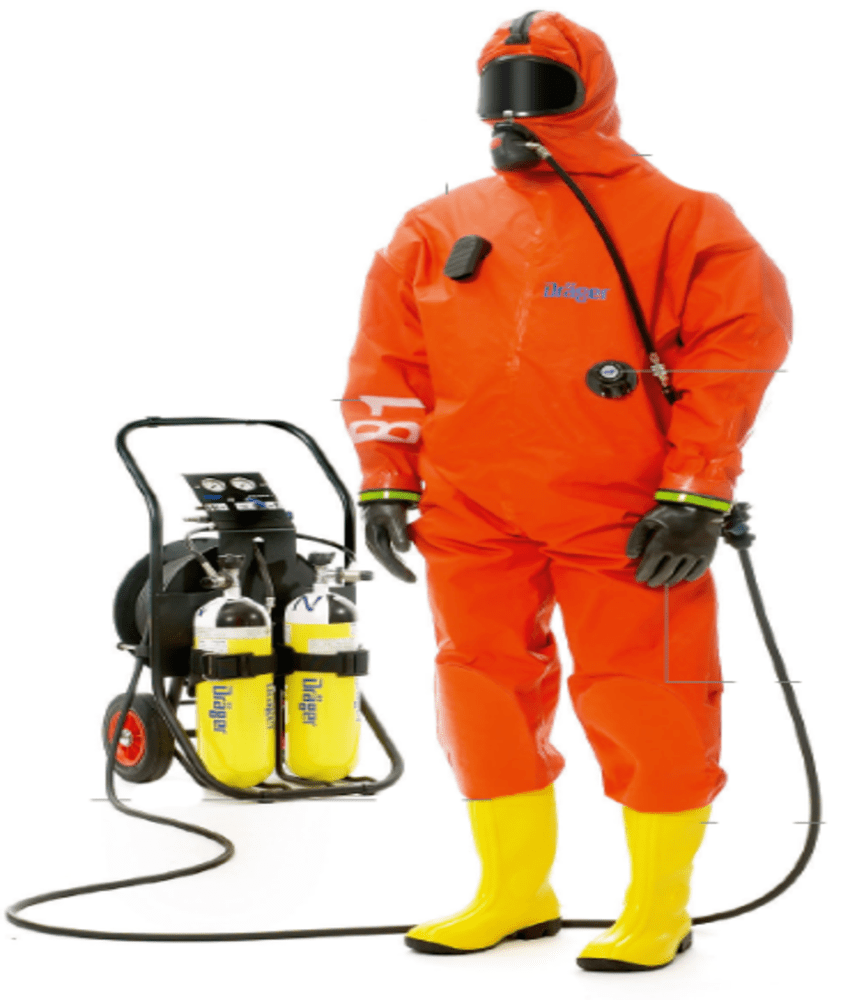 East Wind Safety - Draeger WorkMaster industry gas tight suit in UAE, Dubai and Abu Dhabi